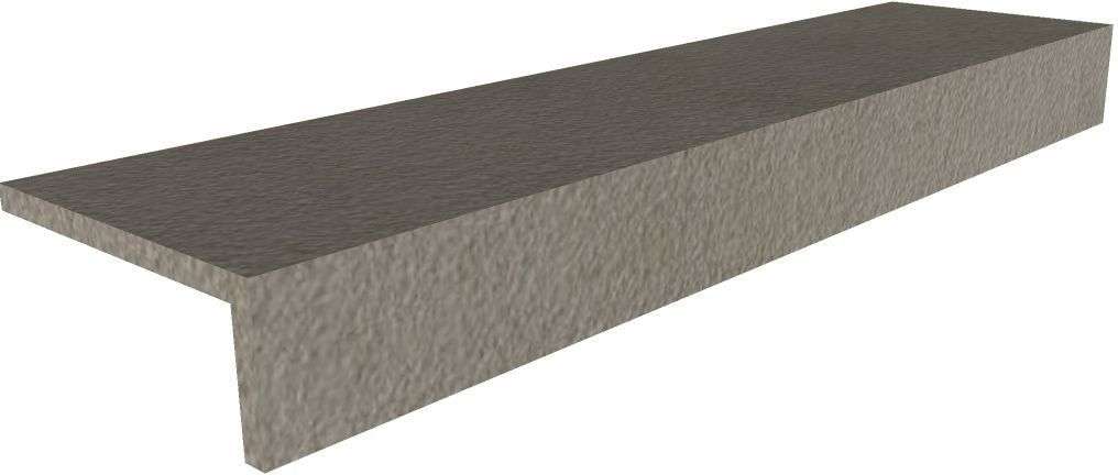 Спецэлементы Floor Gres Industrial Steel Elemento L Bocciardato 739138, цвет серый, поверхность структурированная, прямоугольник, 150x600