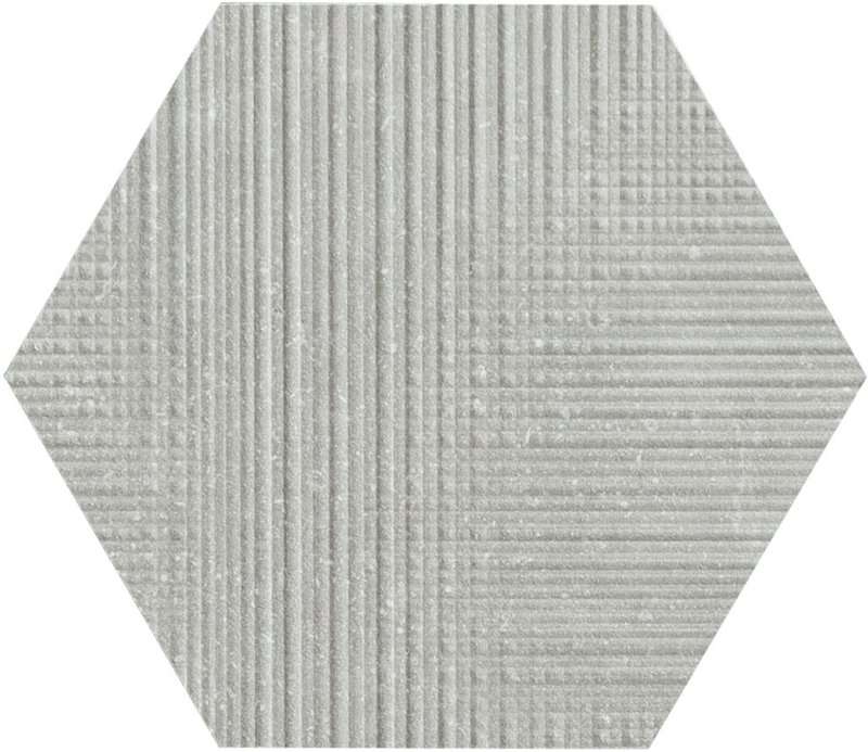 Декоративные элементы Provenza Eureka Tartan Esagona Grigio E037, цвет серый, поверхность матовая 3d (объёмная), шестиугольник, 193x220