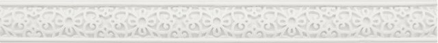 Бордюры ITT Ceramic Alchemy White Listelo, цвет серый, поверхность матовая, прямоугольник, 40x398