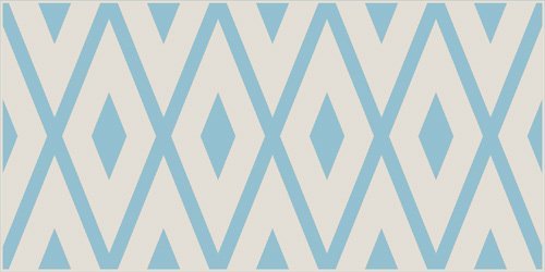 Декоративные элементы Vives Rivoli Montmartre Celeste, цвет голубой, поверхность глянцевая, кабанчик, 100x200
