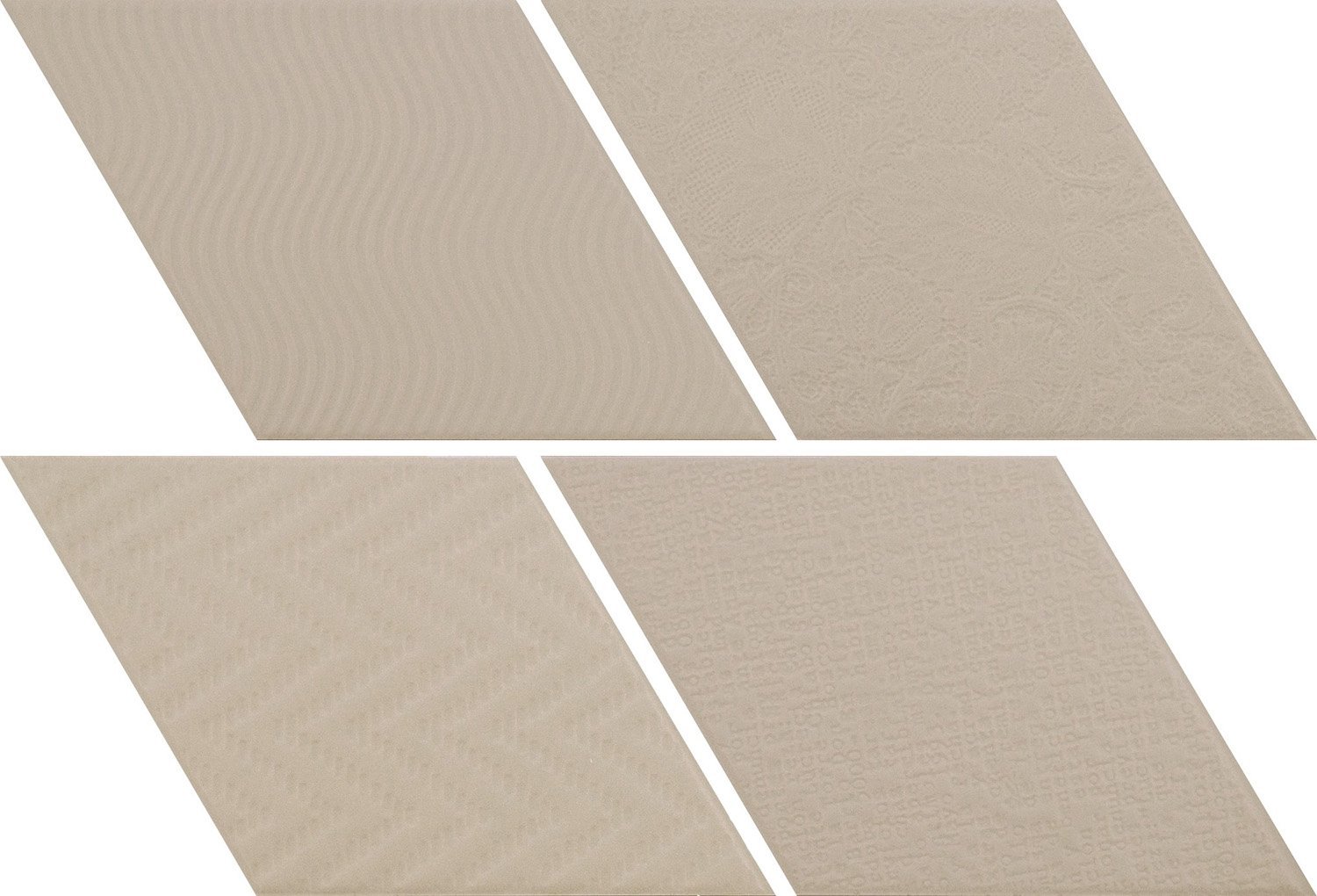 Керамическая плитка Equipe Rhombus Light Grey 21290, цвет серый, поверхность матовая, ромб, 140x240