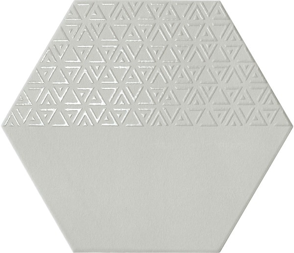 Керамогранит Realonda Hexamix Opal Deco Grey, цвет серый, поверхность матовая, шестиугольник, 285x330