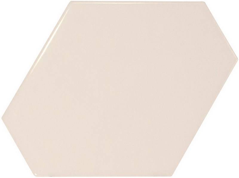 Керамическая плитка Equipe Scale Benzene Cream 23826, цвет слоновая кость, поверхность глянцевая, шестиугольник, 108x124