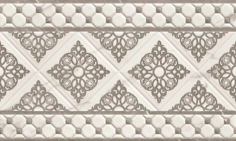 Декоративные элементы Gracia Ceramica Elegance Grey Decor 01, цвет серый, поверхность матовая, прямоугольник, 300x500