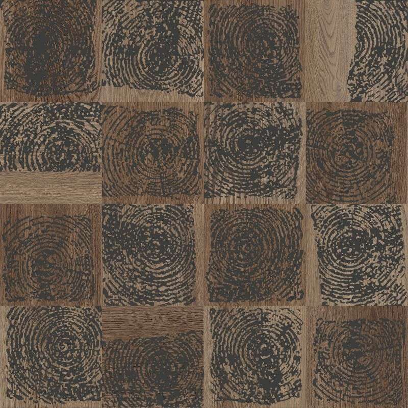 Керамогранит ABK Poetry Decor Metal Oak Nat PF60010076, цвет коричневый, поверхность натуральная, квадрат, 200x200