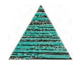Декоративные элементы Petracers Triangolo L'Arte Verde, цвет бирюзовый, поверхность глянцевая, квадрат, 170x170