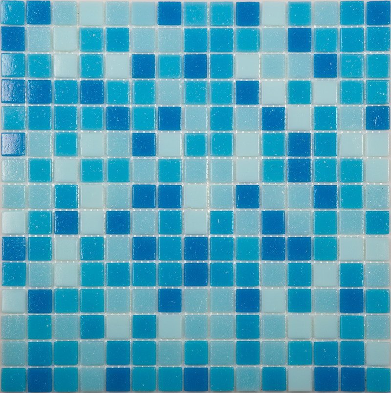 Мозаика NS Mosaic MIX1, цвет голубой, поверхность глянцевая, квадрат, 327x327