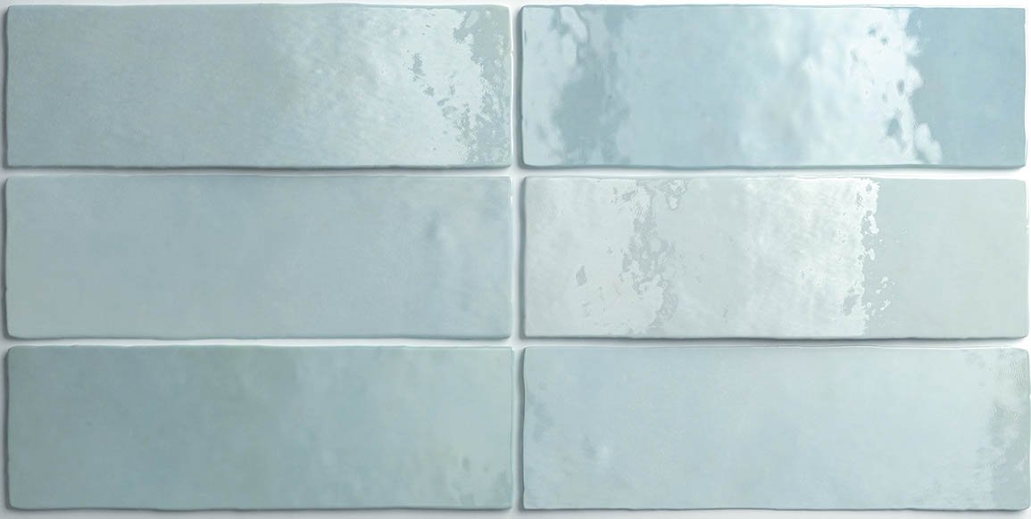 Керамическая плитка Equipe Artisan Aqua 24468, цвет голубой, поверхность глянцевая, прямоугольник, 65x200
