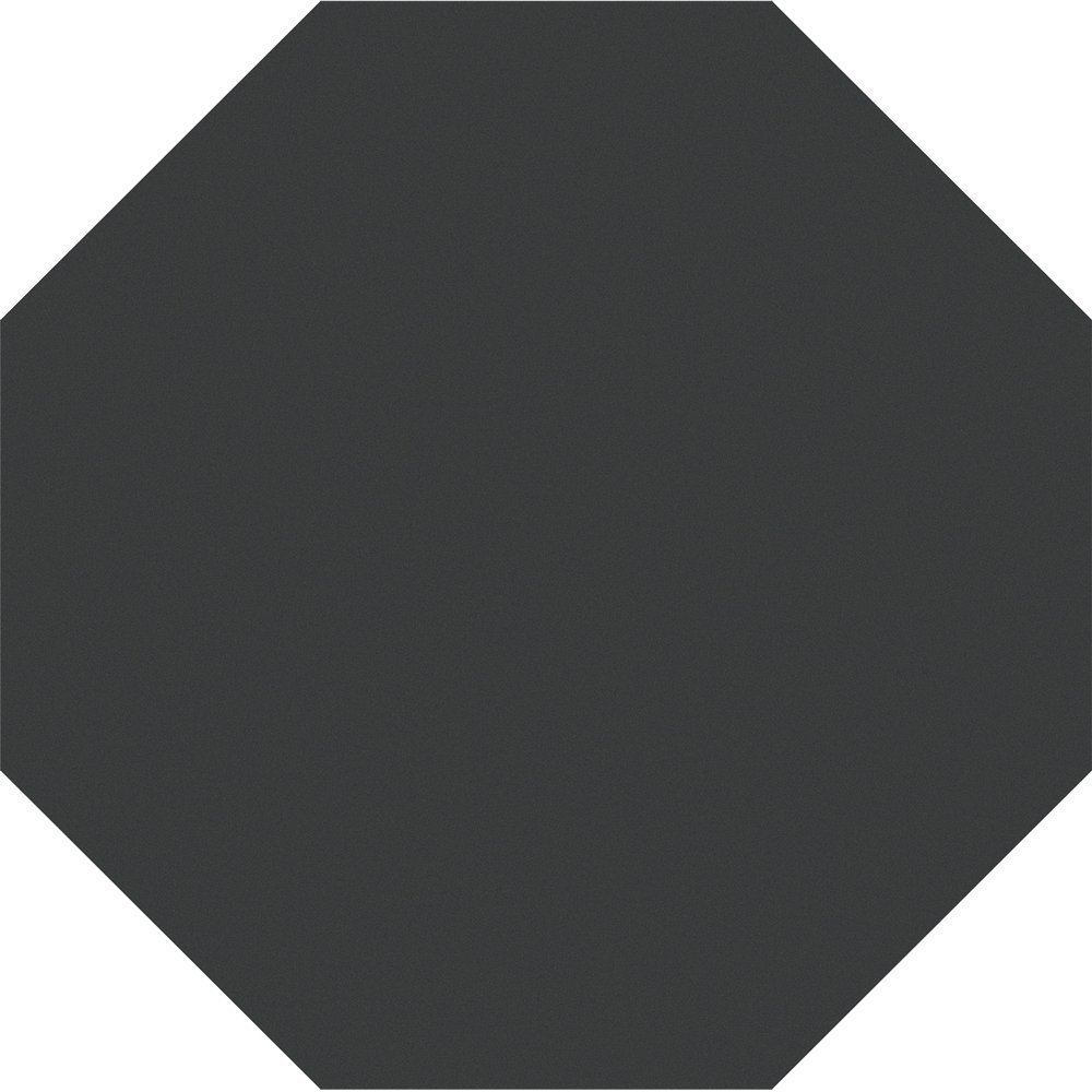 Керамогранит Kerama Marazzi Агуста черный натуральный SG244900N, цвет чёрный, поверхность натуральная, восьмиугольник, 240x240