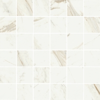 Мозаика Coliseumgres Trevi White Mosaico 610110000738, цвет белый, поверхность матовая, квадрат, 300x300
