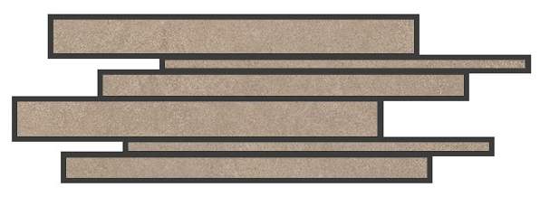 Мозаика Cerdomus Concrete Art Fascia Brick Siena Matt 97022, цвет коричневый, поверхность матовая, прямоугольник, 200x600