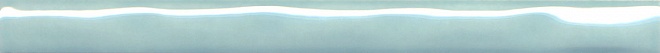 Бордюры Kerama Marazzi Фоскари Карандаш Бирюзовый Волна PWB002, цвет бирюзовый, поверхность глянцевая, прямоугольник, 20x250