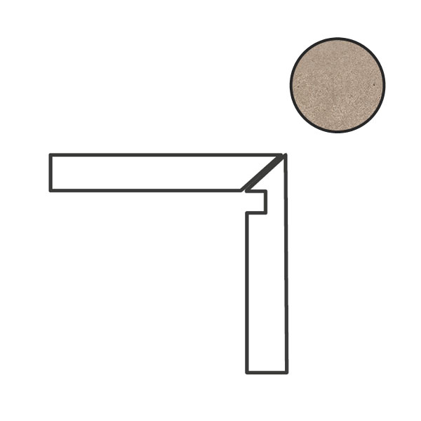 Спецэлементы Cerdomus Concrete Art Battiscala Dx Siena Matt 97596, цвет коричневый, поверхность матовая, прямоугольник, 48x1200