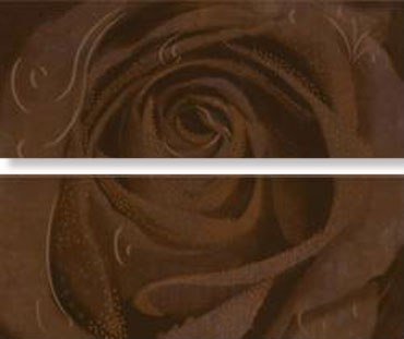 Декоративные элементы Halcon Look Decor Rosa 2 Chocolate, цвет коричневый, поверхность глянцевая, прямоугольник, 400x500
