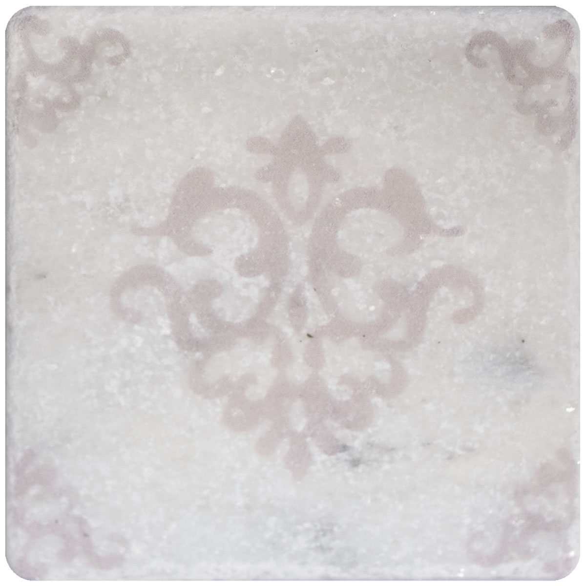 Керамическая плитка Stone4home Marble White Motif №3, цвет белый, поверхность матовая, квадрат, 100x100