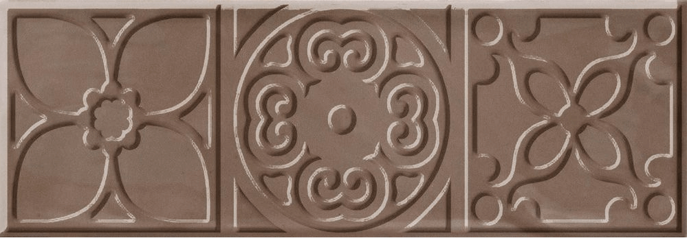 Декоративные элементы Cifre Bulevar Altair Moka Decor, цвет коричневый, поверхность глянцевая, прямоугольник, 100x300