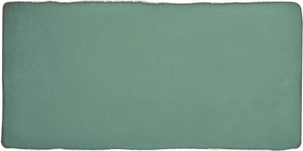 Керамическая плитка Cevica Antic Special Lava Verde, цвет зелёный, поверхность глянцевая, кабанчик, 75x150