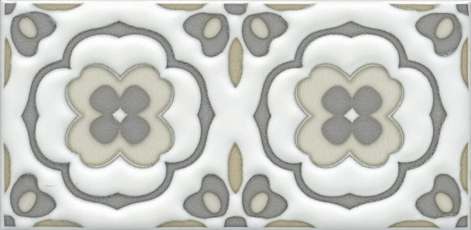 Бордюры Kerama Marazzi Декор Клемансо орнамент STG\A617\16000, цвет разноцветный, поверхность глянцевая, прямоугольник, 74x150