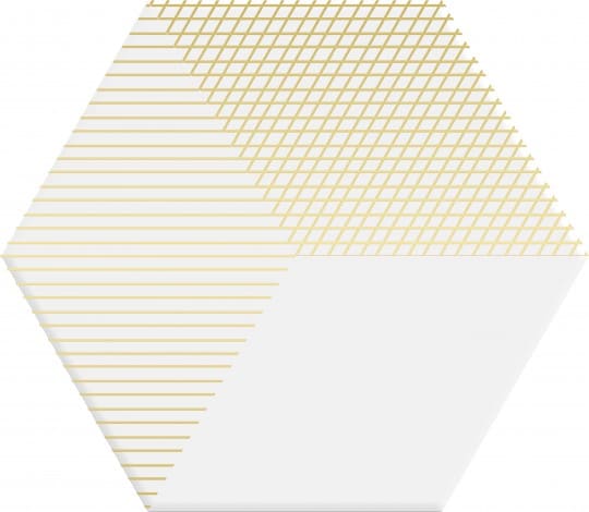 Керамогранит Dune Shapes Hexaline Mix White 188002, цвет белый, поверхность матовая, шестиугольник, 215x250