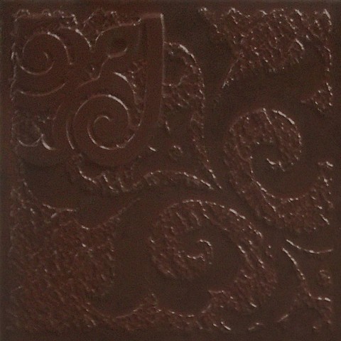 Бордюры Керамин Каир 4Д Бордюр Коричневый, цвет коричневый, поверхность матовая, квадрат, 147x147