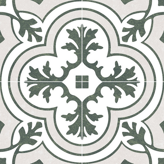 Керамическая плитка Dual Gres Kian Carmen Green, цвет белый зелёный, поверхность матовая, квадрат, 450x450