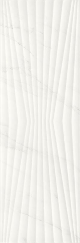 Керамическая плитка Paradyz Margarita Calacatta Struktura A, цвет белый, поверхность глянцевая, прямоугольник, 325x977