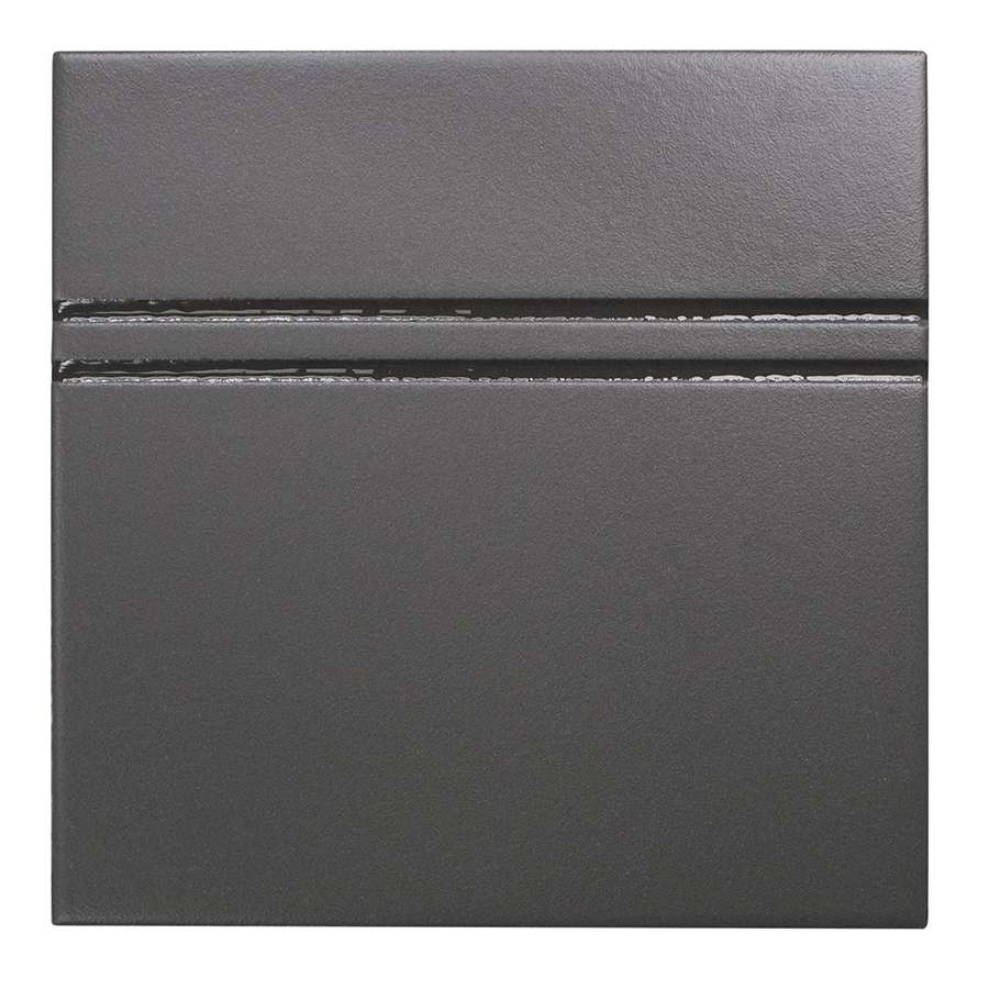 Керамогранит Wow Point & Dash Titanium 126511, цвет серый тёмный, поверхность матовая, квадрат, 150x150