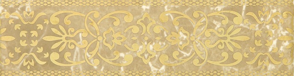 Бордюры Gracia Ceramica Bohemia Beige Border 01, цвет бежевый жёлтый, поверхность глянцевая, прямоугольник, 65x250