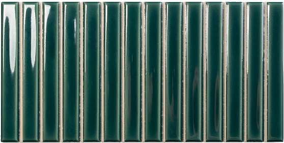 Керамическая плитка Wow Sweet Bars Royal Green 128702, цвет зелёный, поверхность глянцевая, прямоугольник, 125x250