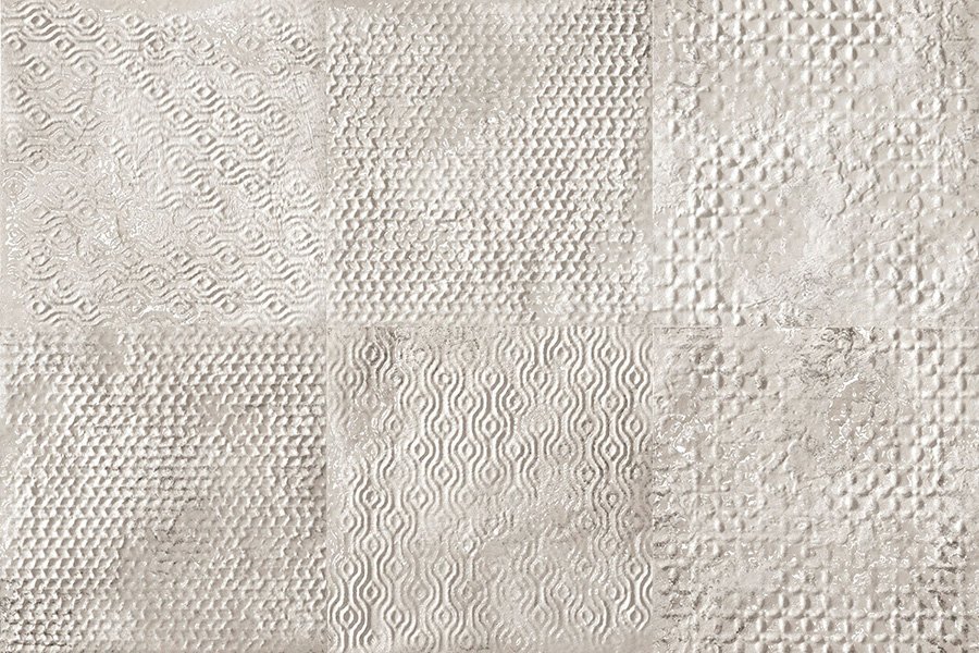 Декоративные элементы Fap Maku Grid White Inserto Mix 6 fMMN, цвет серый, поверхность матовая, прямоугольник, 400x600