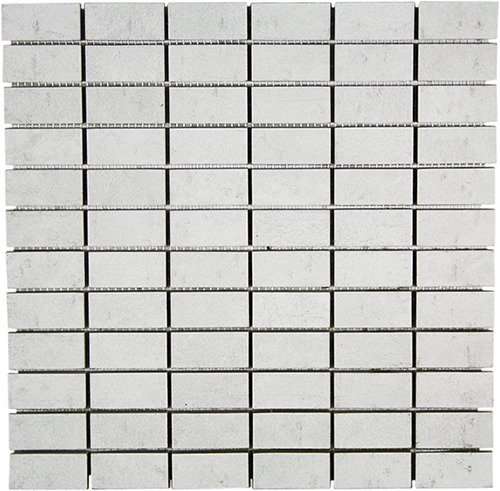 Мозаика Terratinta Betontech White TTBT01M2LP, цвет белый, поверхность лаппатированная, квадрат, 300x300