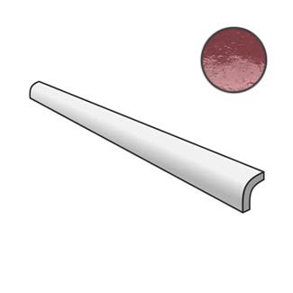 Бордюры Equipe Pencil Bullnose Artisan Burgundy 24497, цвет бордовый, поверхность глянцевая, прямоугольник, 30x150