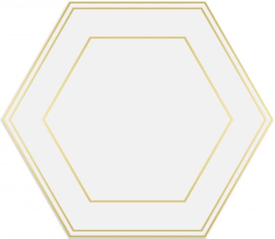 Керамогранит Dune Shapes Hexaline Comb White 187998, цвет белый, поверхность матовая, шестиугольник, 215x250