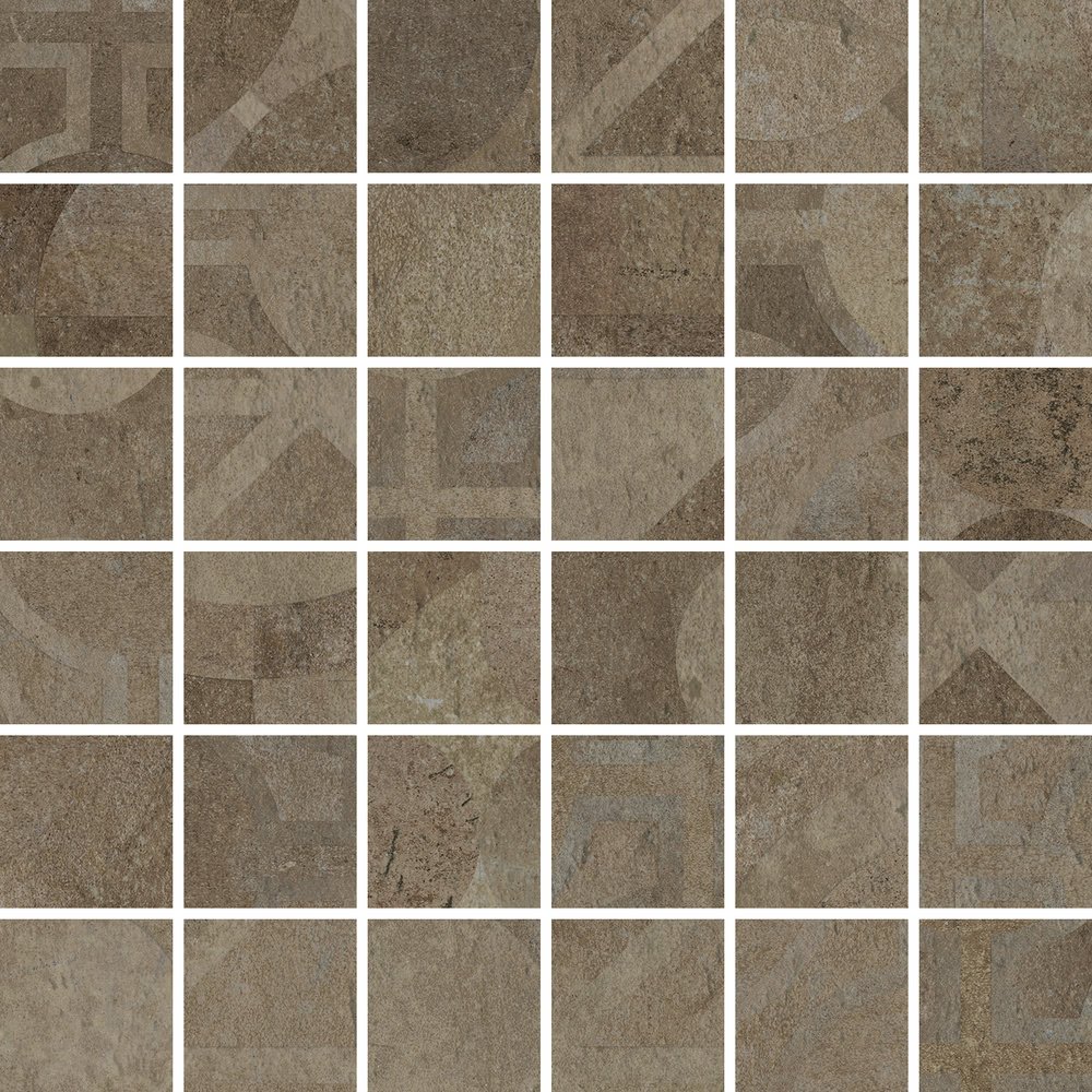 Мозаика Cerdomus Verve Mosaico Vintage 4,7x4,7 Brown 62166, цвет коричневый, поверхность матовая, квадрат, 300x300