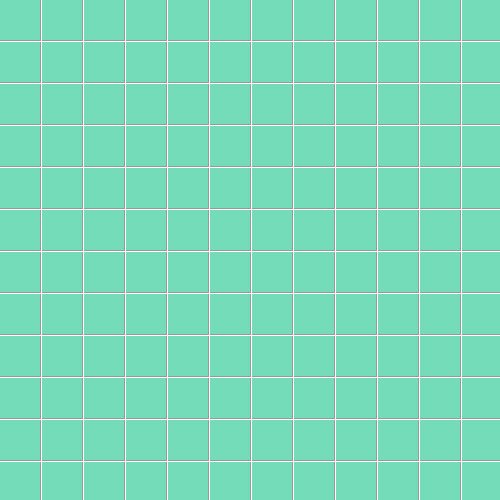 Мозаика Ce.Si Matt Fiordo Su Rete 2,5x2,5, цвет бирюзовый, поверхность матовая, квадрат, 300x300