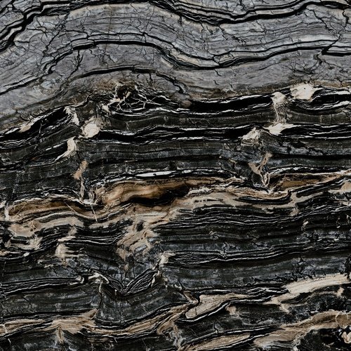 Керамогранит Roberto Cavalli Rock Symphony Glam Lux 531586, цвет чёрный тёмный, поверхность полированная, квадрат, 147x147