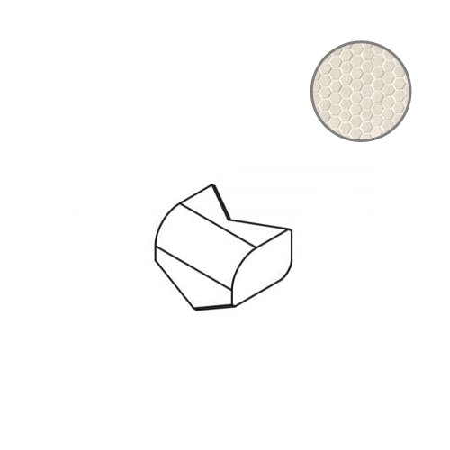 Спецэлементы Mutina Phenomenon Racc.Est.Honeycomb A-B Bianco Typhr01, цвет белый, поверхность матовая рельефная, шеврон, 76x94