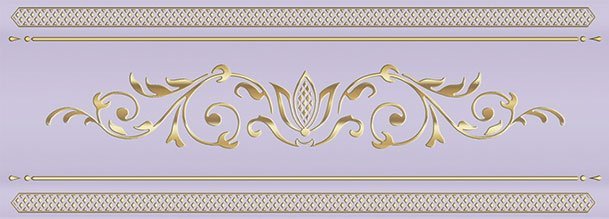 Бордюры Ceramique Imperiale Бордюр Объемный Сетка Кобальтовая Сиреневый 13-01-1-24-43-57-685-0, цвет сиреневый, поверхность глянцевая, прямоугольник, 100x250