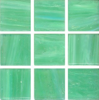 Мозаика Irida Aquarelle 20.AQ22(2), цвет зелёный, поверхность глянцевая, квадрат, 327x327