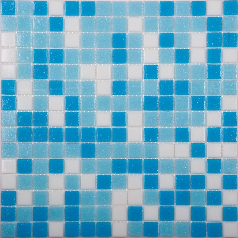 Мозаика NS Mosaic MIX2, цвет голубой, поверхность глянцевая, квадрат, 327x327