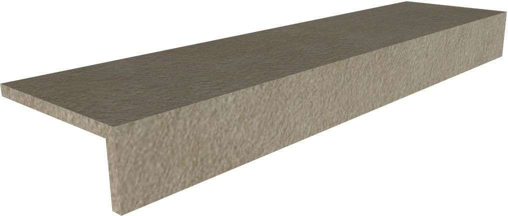 Спецэлементы Floor Gres Industrial Sage Elemento L Bocciardato 739137, цвет серый, поверхность структурированная, прямоугольник, 150x600