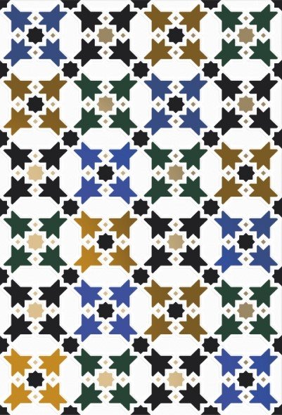 Декоративные элементы Керамин Панно Марокко тип 2, цвет разноцветный, поверхность глянцевая, прямоугольник, 275x400