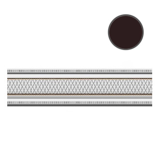 Бордюры Heralgi Garden Cenefa Classic Negro, цвет чёрный, поверхность глянцевая, прямоугольник, 80x300