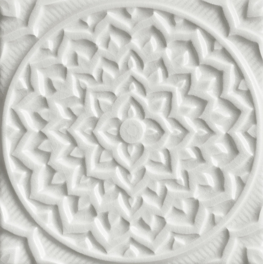 Керамическая плитка Adex Earth Relieve Mandala Cosmos Ash Gray ADEH4013, цвет серый, поверхность структурированная, квадрат, 150x150