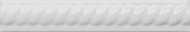 Бордюры Cevica Trenza Blanco, цвет белый, поверхность глянцевая, прямоугольник, 25x150