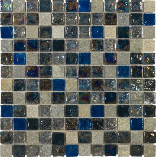 Мозаика Dune Contract Mosaics Kaukau 187209, цвет разноцветный, поверхность глянцевая матовая, квадрат, 300x300