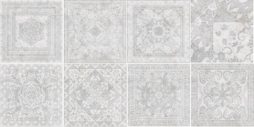 Декоративные элементы Absolut Keramika Java Decor, цвет серый, поверхность сатинированная, квадрат, 800x800