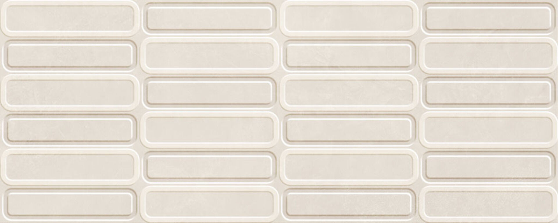Керамическая плитка Cifre Alure Oval Ivory, цвет слоновая кость, поверхность матовая рельефная, прямоугольник, 300x750
