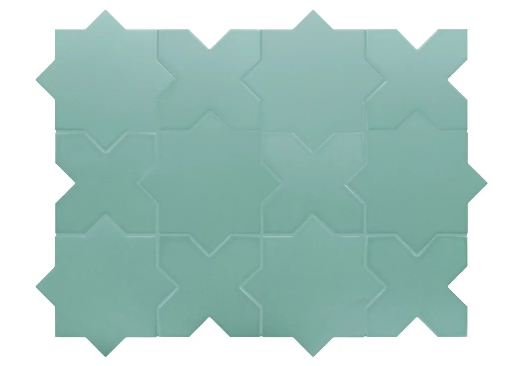 Керамогранит Equipe Porto Star Jade 30625, цвет бирюзовый, поверхность матовая, , 120x120