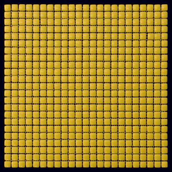 Мозаика Natural Mosaic Flex W-43 (Стекло), цвет жёлтый, поверхность глянцевая, квадрат, 315x315